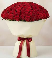 Букет 101 Красная роза Милано в Богдановке