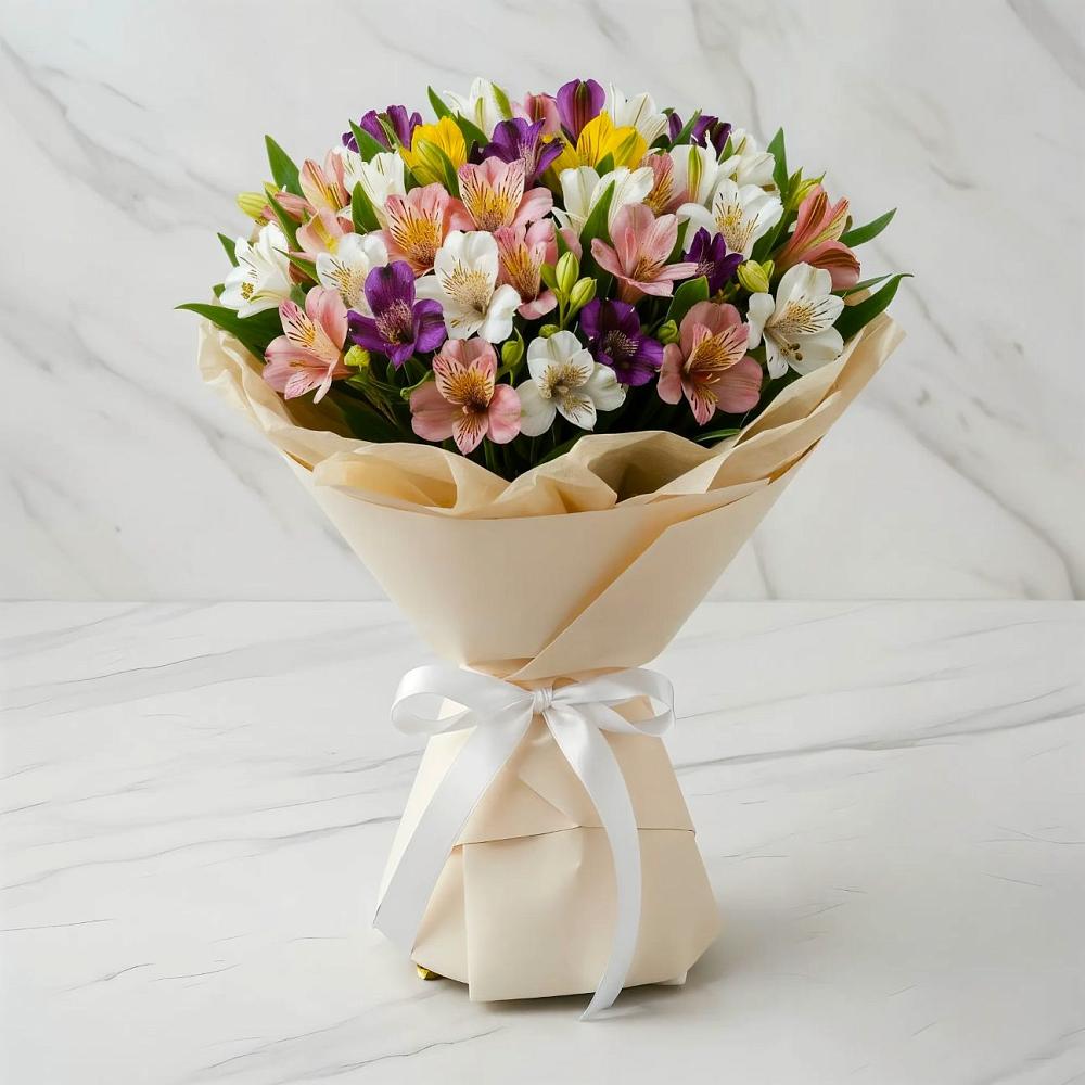 Букет цветов из: Альстромерии в Богдановке