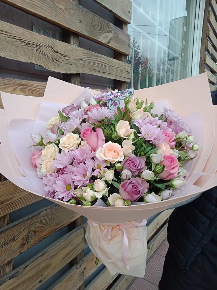 Букет цветов из: Розы и Хризантемы в Богдановке