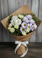 Букет цветов из:  Хризантемы и Розы в Богдановке