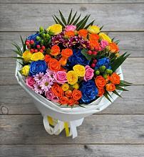 Букет цветов из:  Розы и Хризантемы в Богдановке