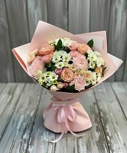 Букет цветов из:  Гвоздики, Розы и Хризантемы в Богдановке