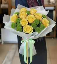 Букет цветов из:  Хризантемы и Розы в Богдановке