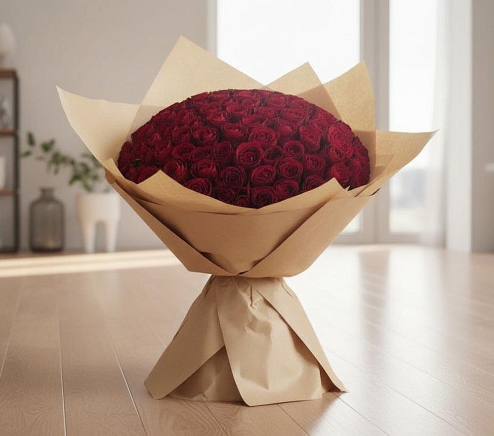 Букет 101 Красная роза в Богдановке