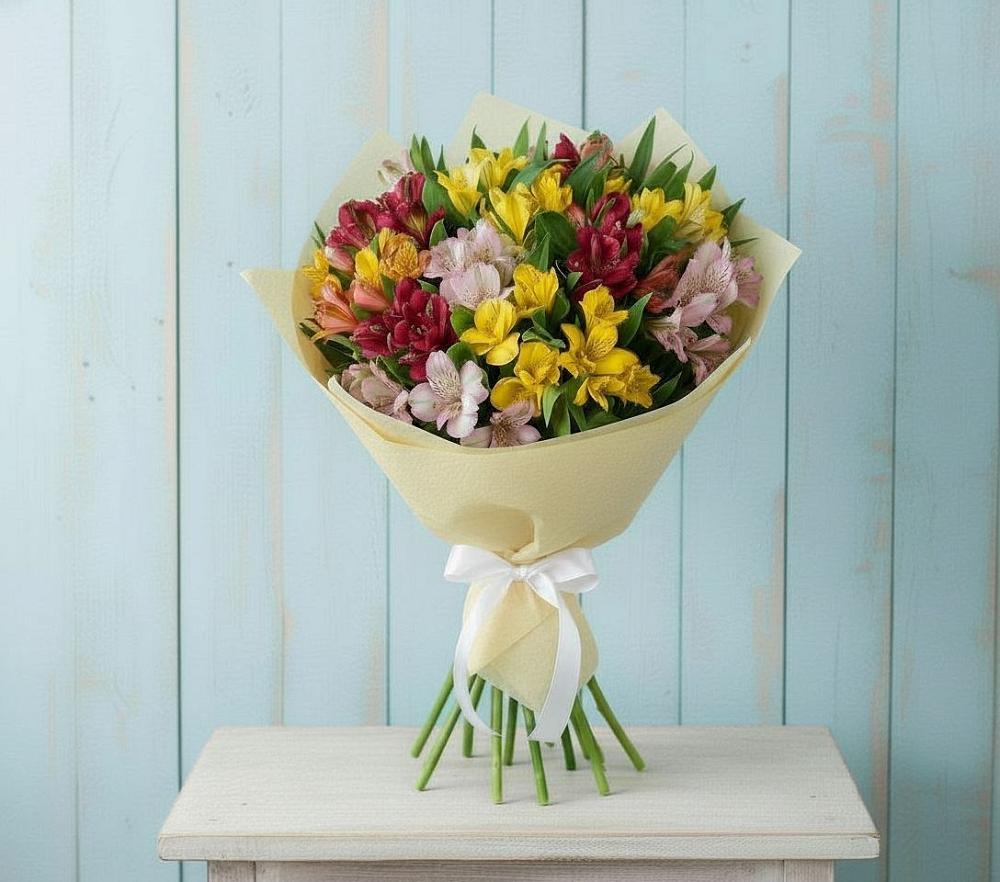 Букет цветов из: Альстромерии в Богдановке