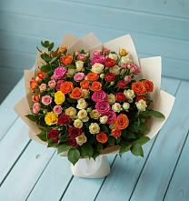 Букет Микс из разноцветных кустовых роз #REPLACE_PRED# Богдановке